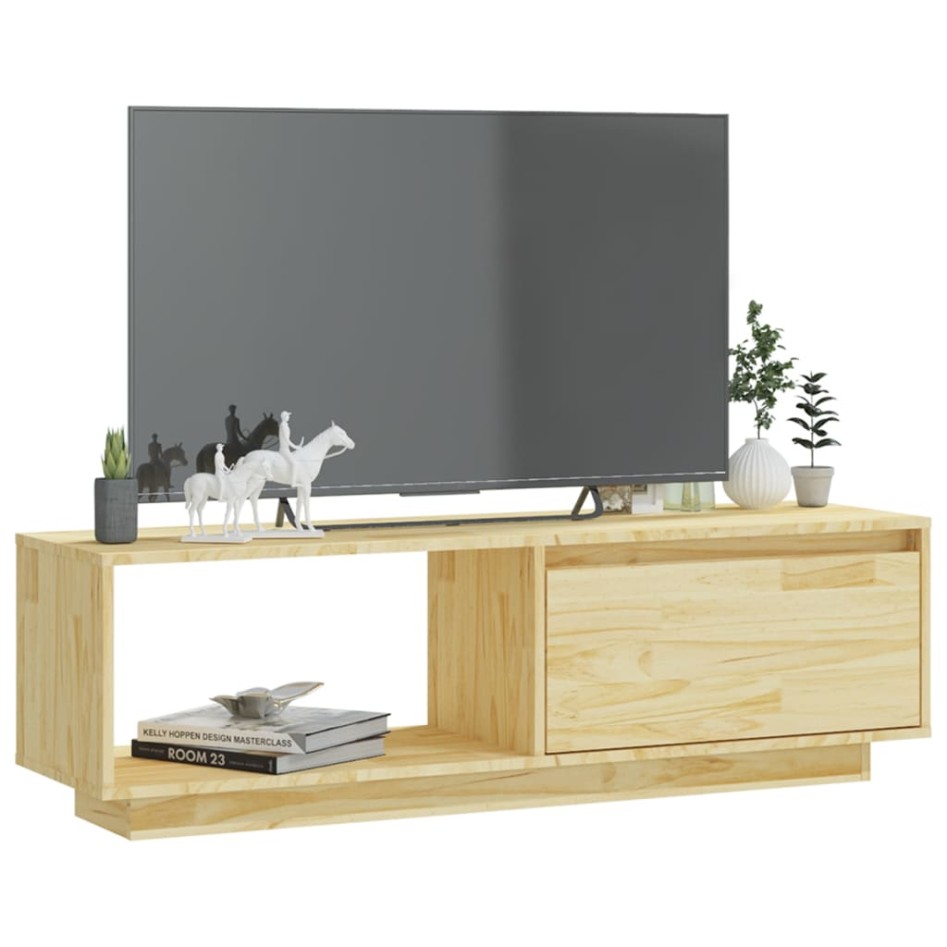 Mueble de TV de madera maciza de pino 110x30x33,5