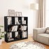 Estantería librería madera contrachapada negro