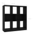 Estantería librería madera contrachapada negro