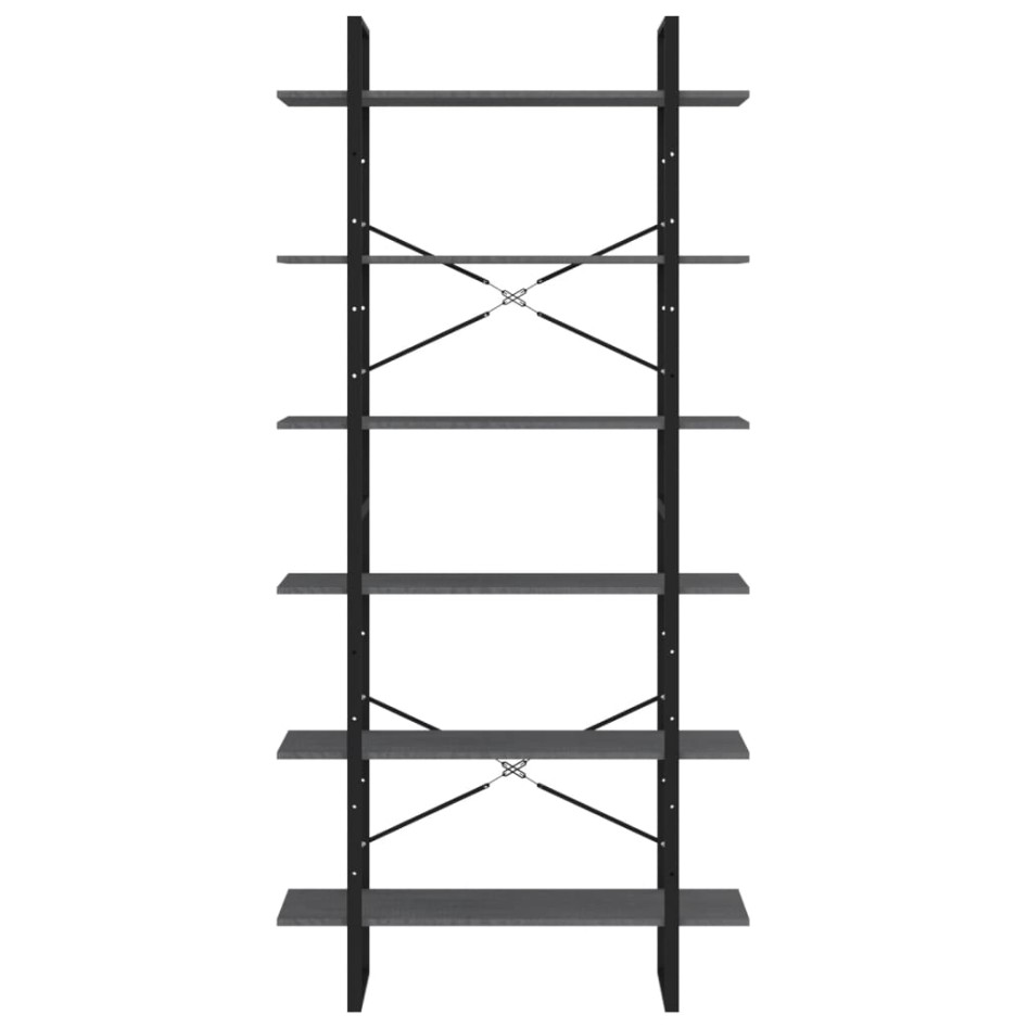 Armario alto madera maciza de pino gris 100x30x210