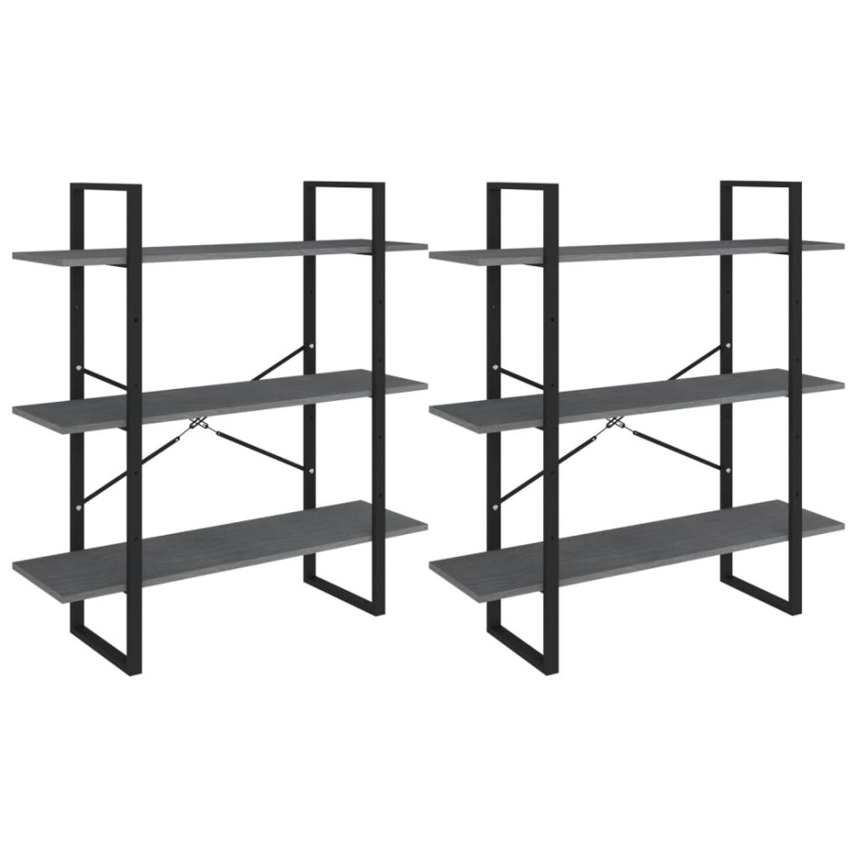 Armario alto madera maciza de pino gris 100x30x210