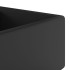 Lavabo lujoso cuadrado rebosadero cerámica negro mate 41x41