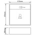 Lavabo lujoso cuadrado rebosadero cerámica negro mate 41x41