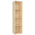 Estantería libros/mueble TV contrachapada roble 36x30x143