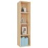 Estantería libros/mueble TV contrachapada roble 36x30x143