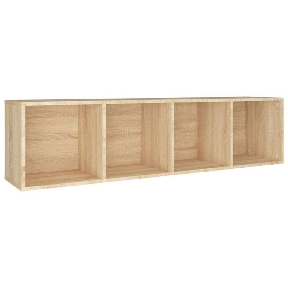 Estantería libros/mueble TV contrachapada roble 36x30x143
