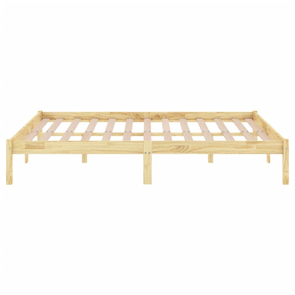Estructura de cama sin colchón madera maciza 200x200
