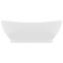 Lavabo lujoso con rebosadero  cerámica blanco mate 58,5x39