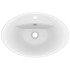 Lavabo lujoso con rebosadero  cerámica blanco mate 58,5x39