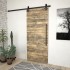 Kit de herrajes para puertas correderas SKIEN acero negro