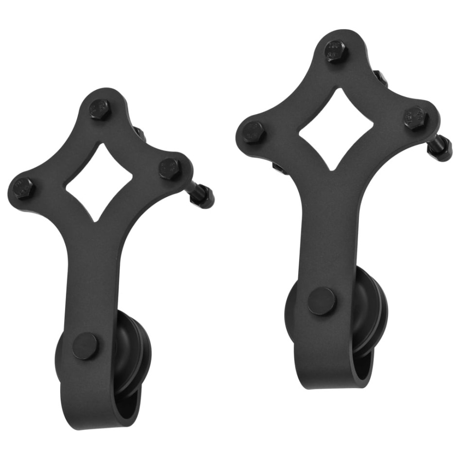 Kit de herrajes para puertas correderas SKIEN acero negro