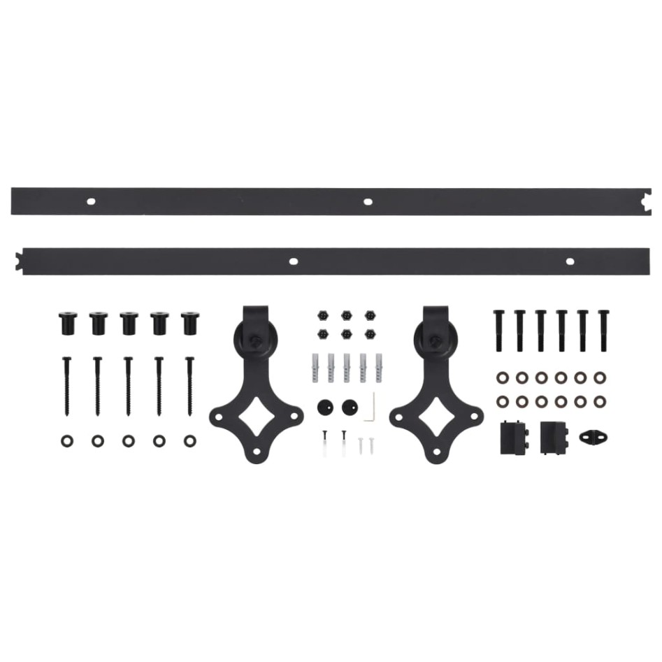 Kit de herrajes para puertas correderas SKIEN acero negro