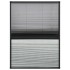 Mosquitera plisada para ventanas aluminio con sombra 80x120