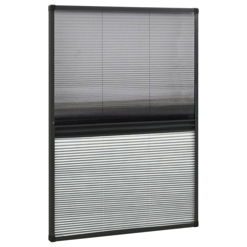 Mosquitera plisada para ventanas aluminio con sombra 80x120