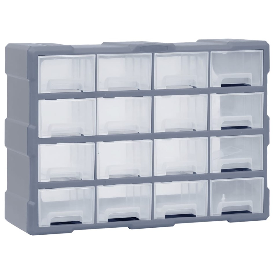 Organizador multicajones con 16 cajones medianos 52x16x37