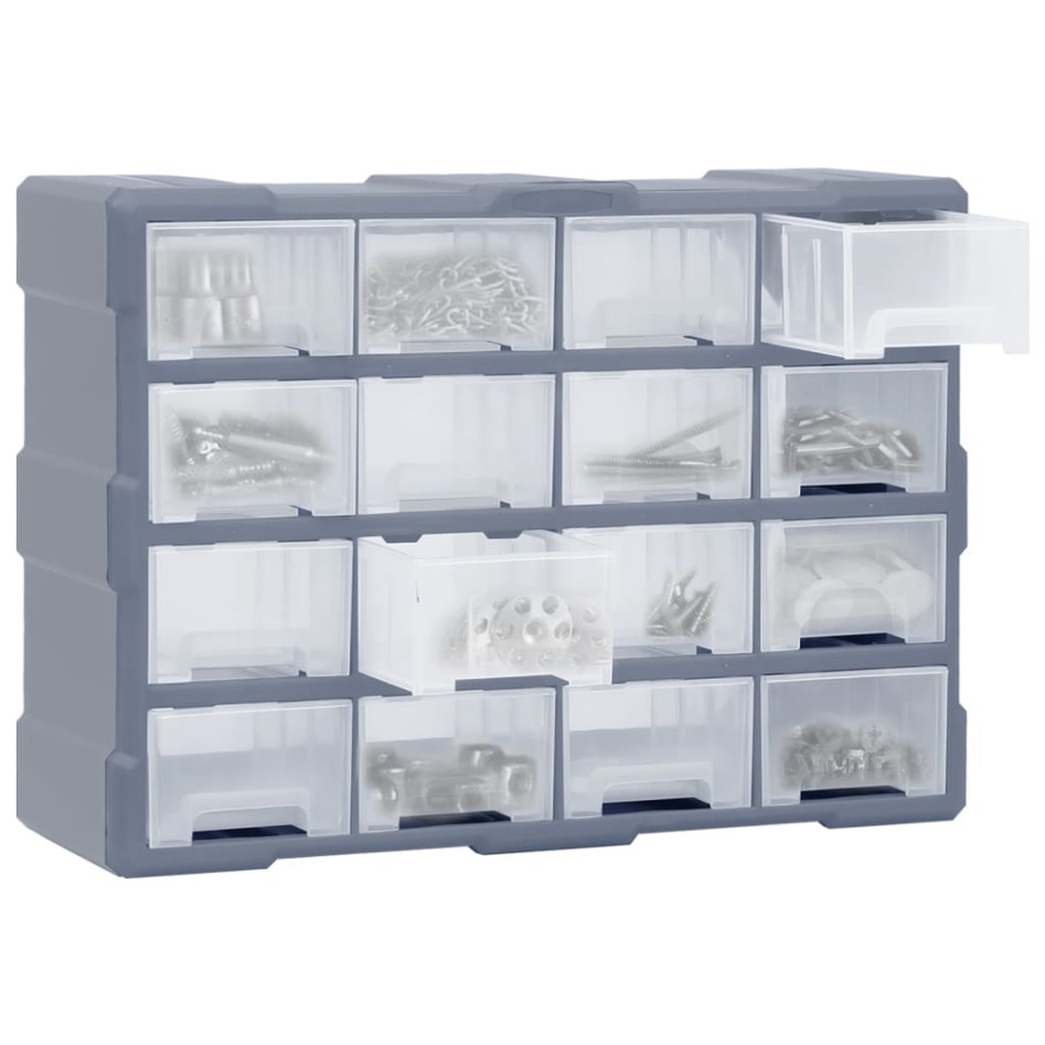 Organizador multicajones con 16 cajones medianos 52x16x37