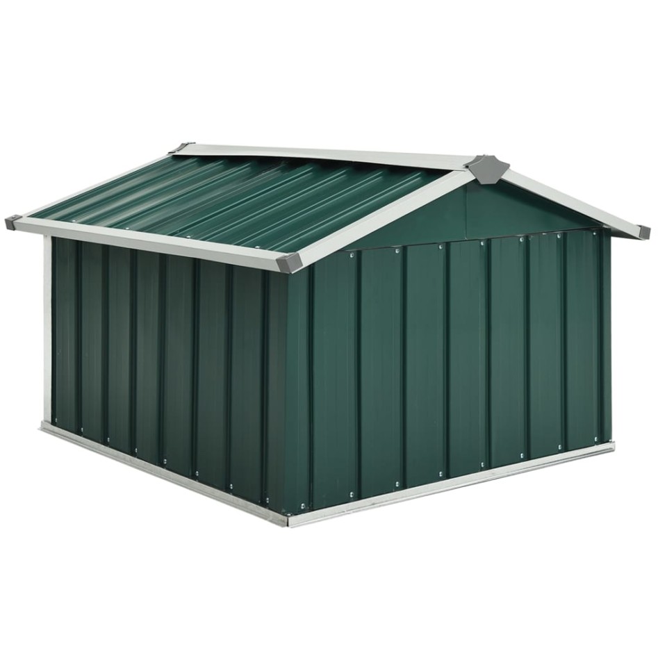 Cobertizo para cortacésped acero galvanizado verde 92x97x63