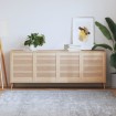 Puertas de armario de lamas 4 uds madera de pino 61,5x49,4 cm