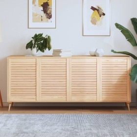 Puertas de armario de lamas 4 uds madera de pino 69x49,4