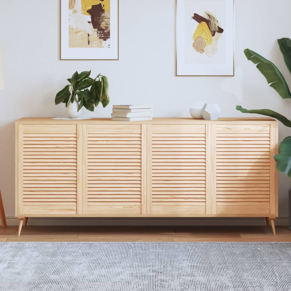 Puertas de armario de lamas 4 uds madera de pino 69x49,4