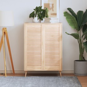 Puerta de armario de lamas 2 uds madera de pino 99,3x39,4