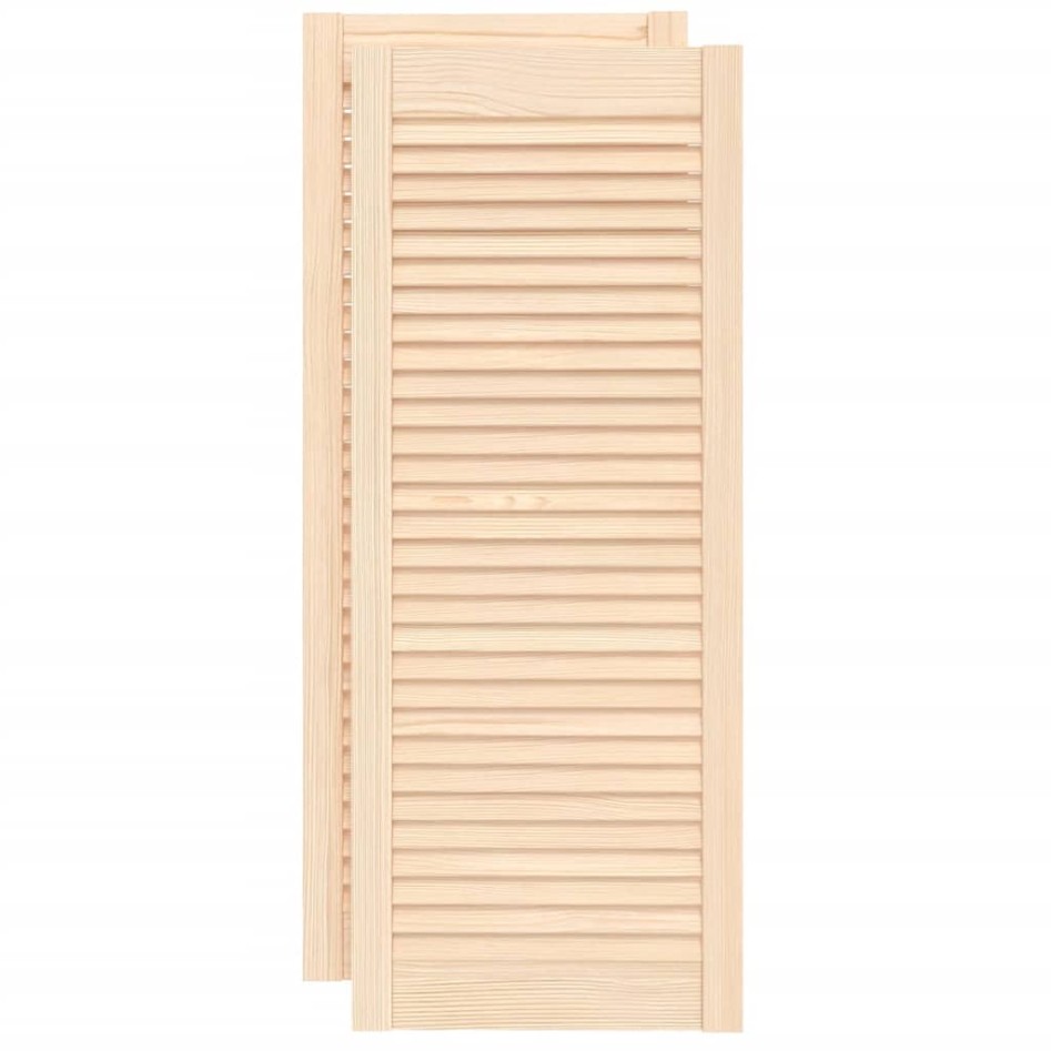 Puerta de armario de lamas 2 uds madera de pino 99,3x39,4