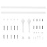 Kit herrajes para puertas correderas de acero blanco 183