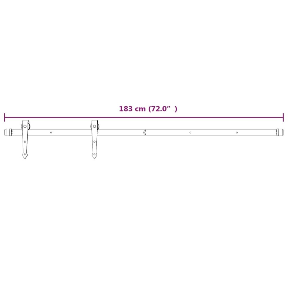 Kit herrajes para puertas correderas de acero blanco 183