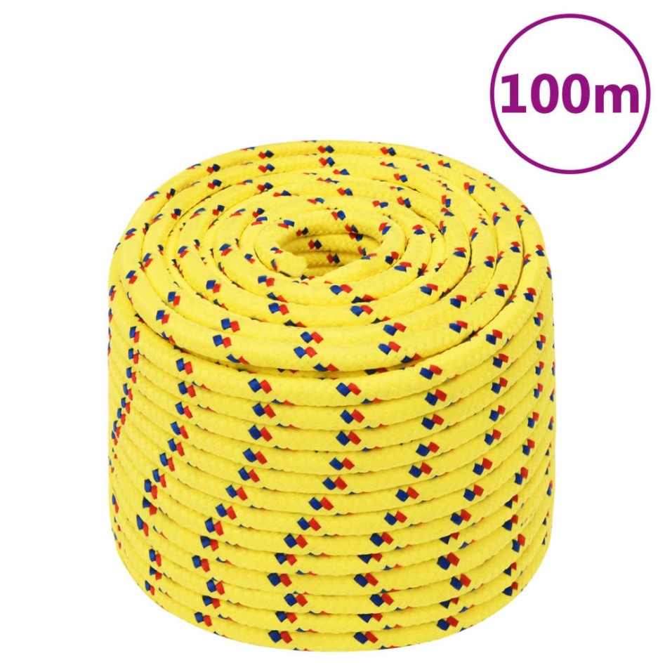 Cuerda de barco polipropileno amarillo 12 mm 100