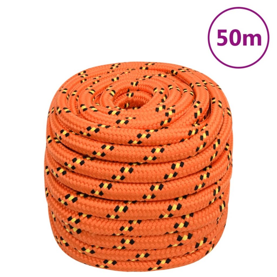 Cuerda de barco polipropileno naranja 20 mm 50