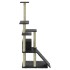Rascador para gatos con postes de sisal gris oscuro 155