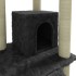 Rascador para gatos con postes de sisal gris oscuro 155