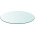 Tablero de mesa de cristal templado redondo 800