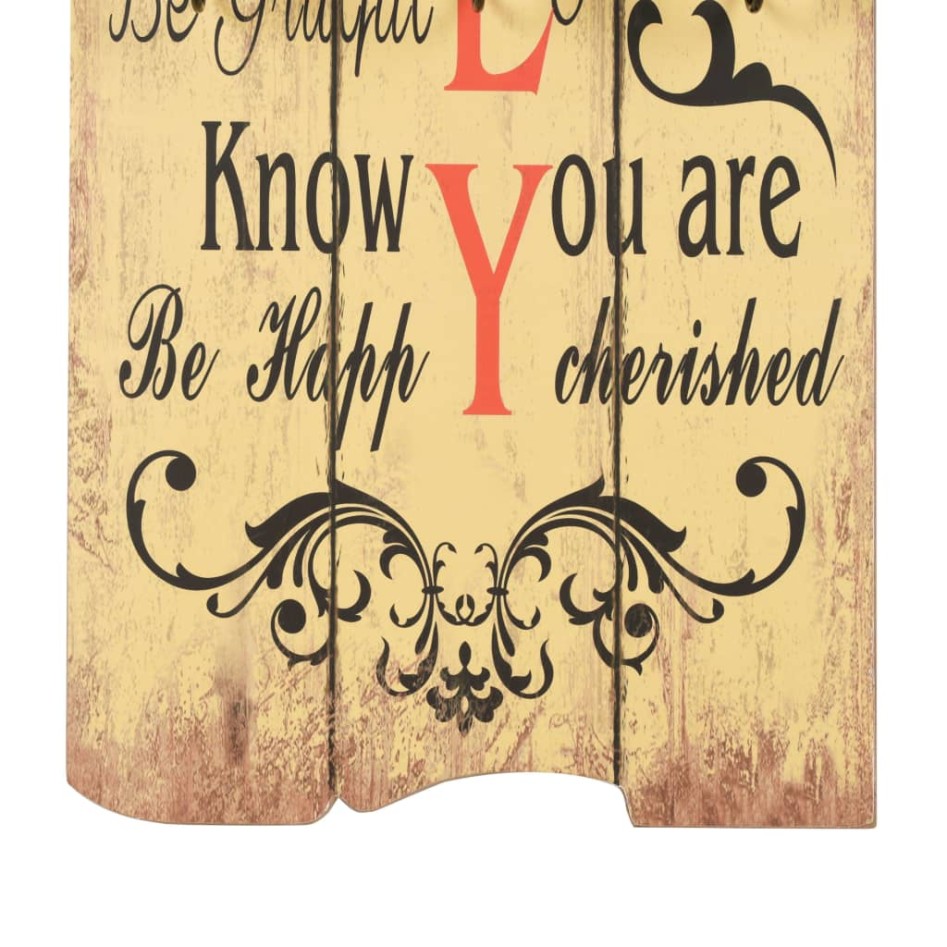 Perchero de pared FAMILY con 6 ganchos 120x40