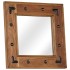 Espejo de madera maciza de acacia 50x50