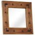 Espejo de madera maciza de acacia 50x50