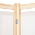 Biombo divisor de 6 paneles de tela color crema 240x170x4