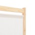 Biombo divisor de 6 paneles de tela color crema 240x170x4