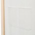 Biombo divisor de 6 paneles de tela color crema 240x170x4
