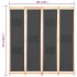 Biombo divisor de 4 paneles de tela gris 160x170x4