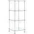 Estantería 4 niveles cristal templado transparente 40x40x100