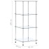 Estantería 4 niveles cristal templado transparente 40x40x100