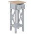 Mesa auxiliar de madera gris 27x27x65,5