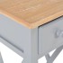 Mesa auxiliar de madera gris 27x27x65,5