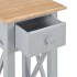 Mesa auxiliar de madera gris 27x27x65,5
