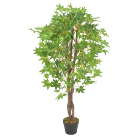 Planta artificial árbol de arce con macetero verde 120