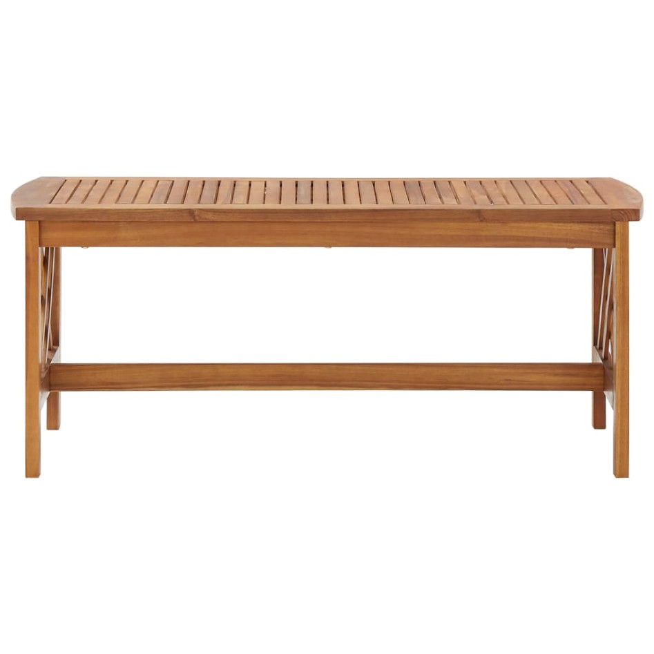 Mesa de centro de madera maciza de acacia 102x50x43