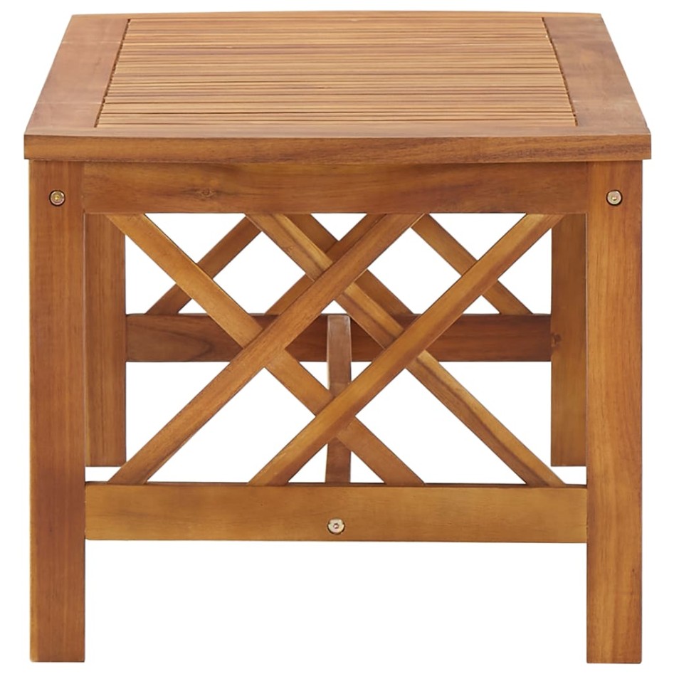 Mesa de centro de madera maciza de acacia 102x50x43