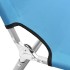 Tumbona plegable de acero y tela azul