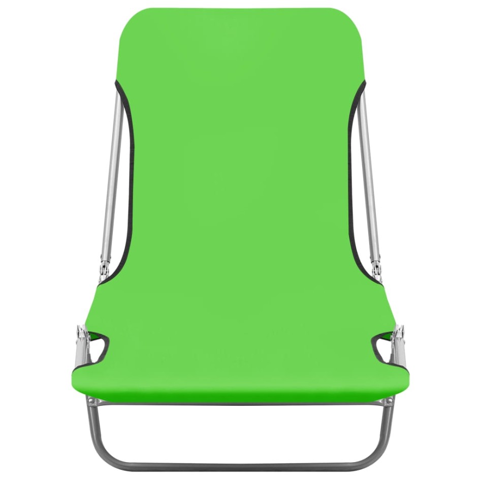 Tumbonas plegables 2 unidades acero y tela